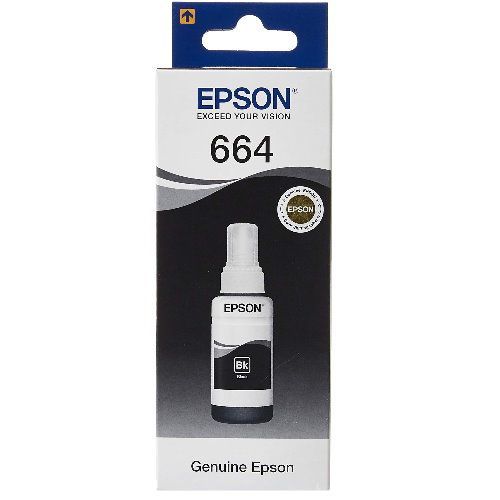 EPSON 原廠墨水匣 T664100(T664) 黑色墨水罐 (4000頁) 容量70ml