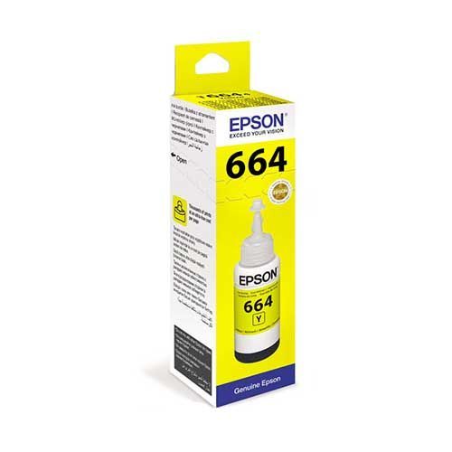 EPSON 原廠墨水匣 T664400 (T664)黃色墨水罐 (6500頁) 容量70ml