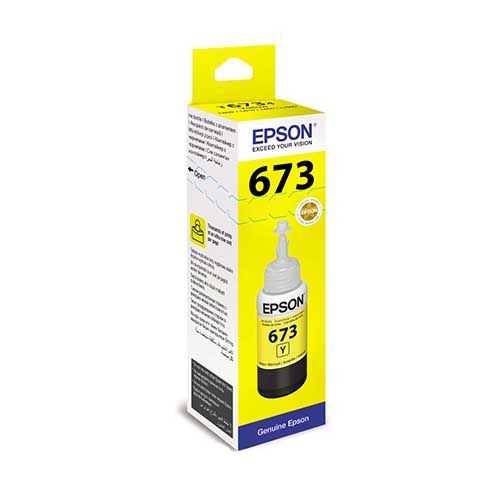 EPSON 原廠墨水匣 T673400 (T673)黃色墨水罐(70ml)