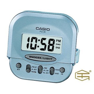 【天龜】CASIO 輕巧時尚 隨身型數字電子鬧鐘 PQ-30-2