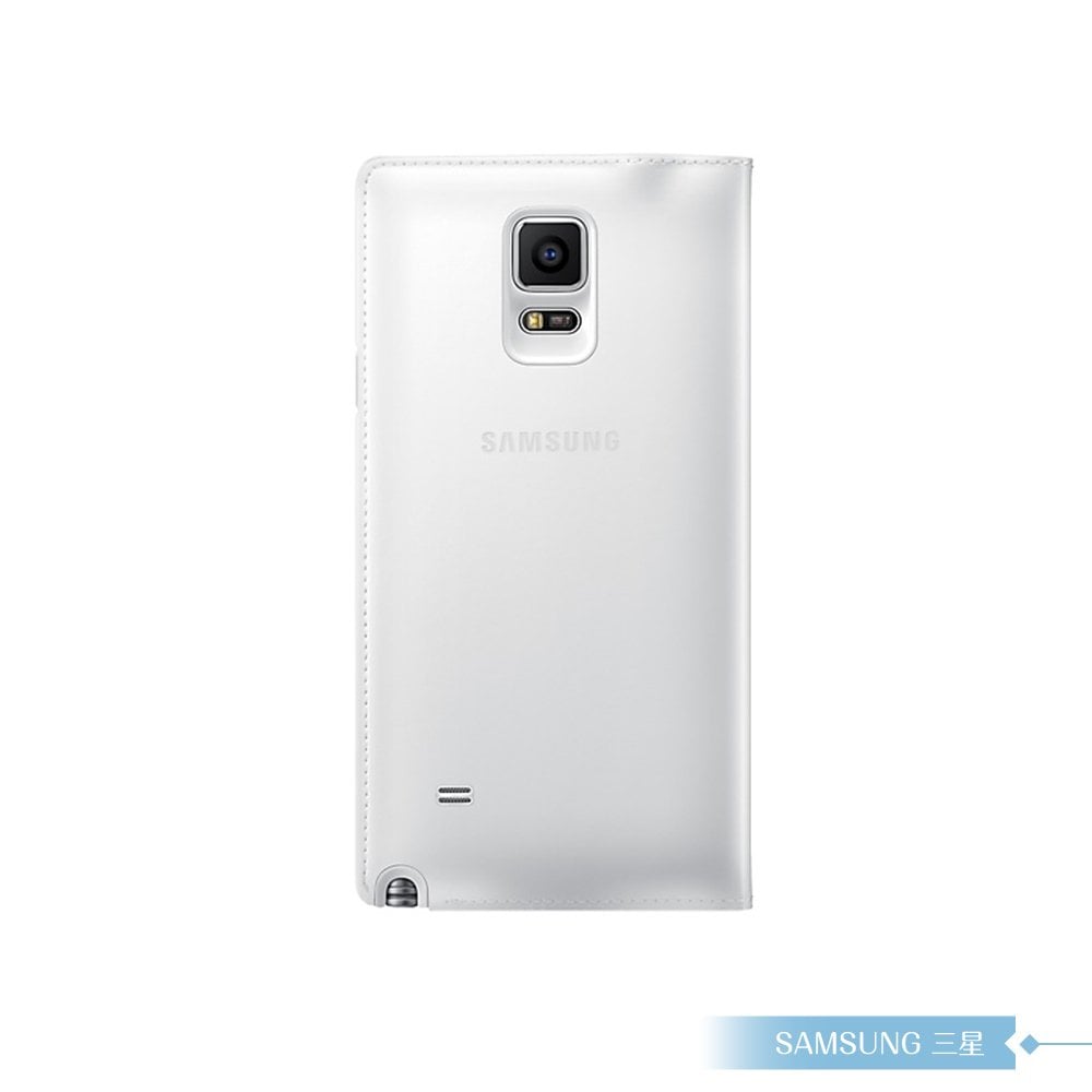 Samsung三星 原廠Galaxy Note4 N910專用 插卡式視窗透視感應皮套 S View保護套 - 白色