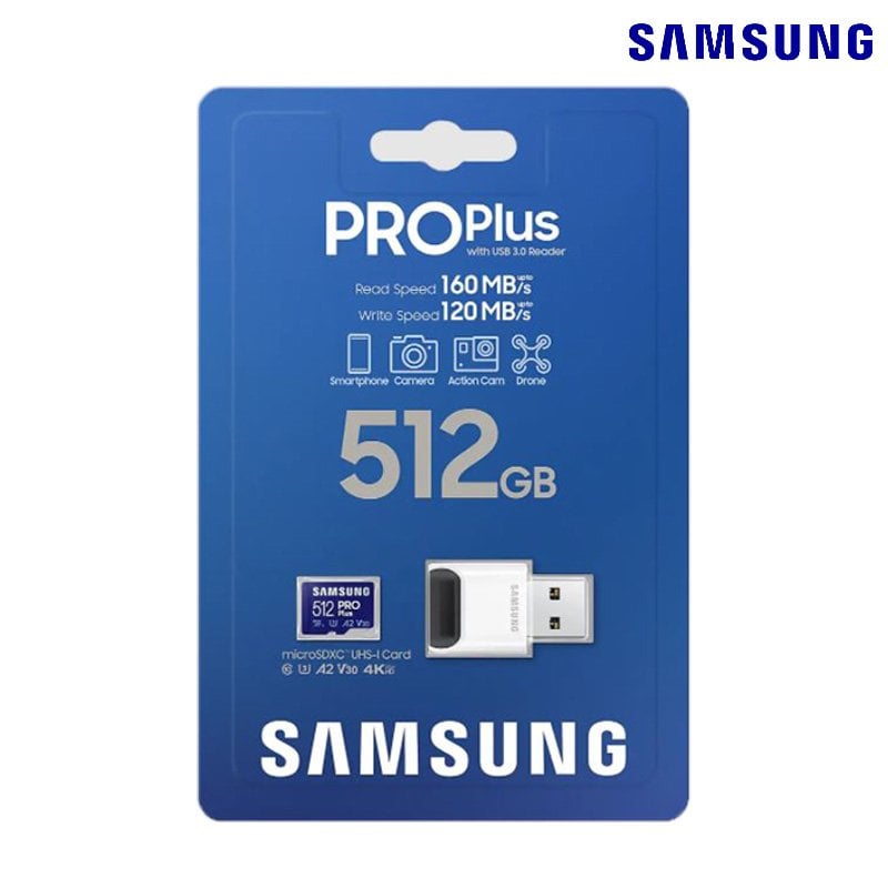 Samsung 三星 PRO Plus 512GB microSD 記憶卡(含讀卡機) MB-MD512KB