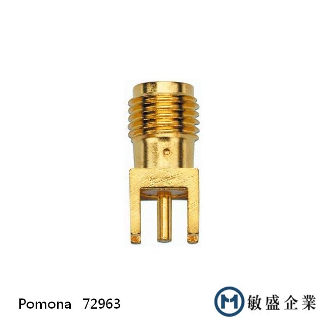 (敏盛企業) Pomona 72963 SMA 50 Ω 插孔 , 直插 PCB 插座