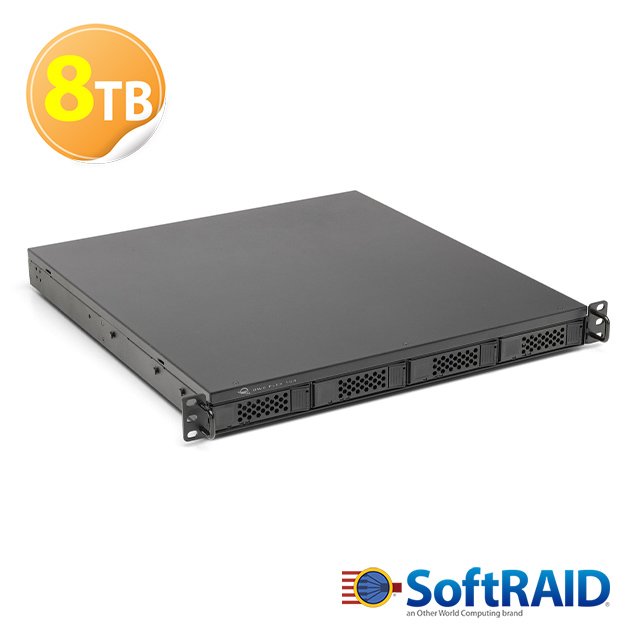 OWC Flex 1U4 8TB (U.2 SSD) (4 x 2TB) SoftRAID 5 四槽磁碟陣列 機架、櫃解決方案