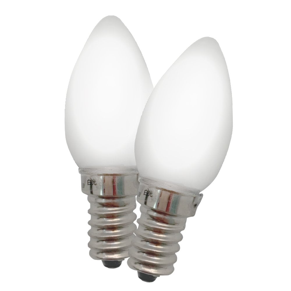 【美克斯UNIMAX】PL-03WHC白光LED燭檯燈泡0.6W 2顆裝(燈泡E12省電 神明燈泡 耐用 環保 不含汞 不可調光)