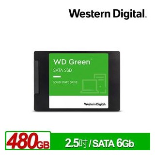 【綠蔭-免運】WD 綠標 480GB 2.5吋SATA SSD