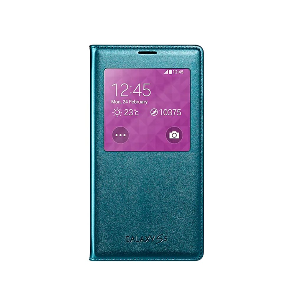 SAMSUNG 三星 S5 S-View 原廠 皮套 保護套-藍色