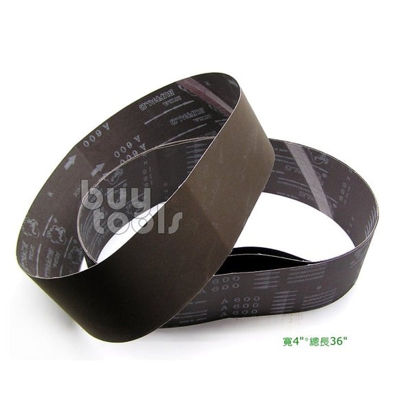 買工具-日本NCA黑牛金屬研磨環帶砂布,砂布環帶機規格4*36英吋,#100~600,單一番號每20條售價「含稅」