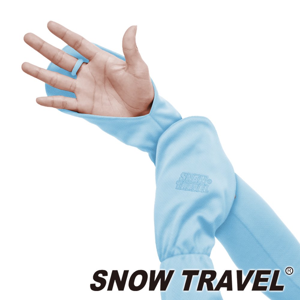 【SNOW TRAVEL 雪之旅】吸濕排汗抗UV袖套『水藍』AH-6 戶外.登山.露營.騎車.休閒.戶外.登山.涼感.舒適