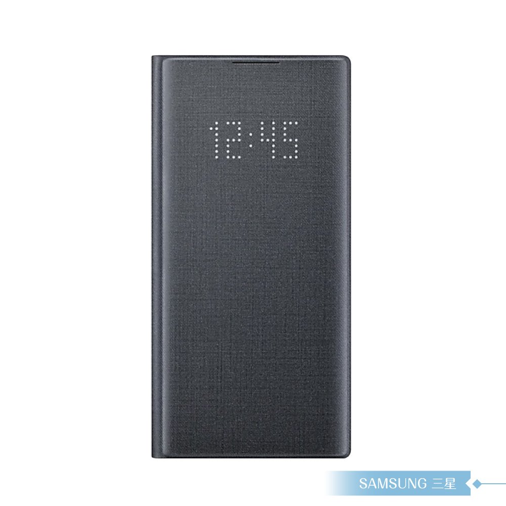 Samsung三星 原廠Galaxy Note10 N970專用 LED皮革翻頁式皮套【公司貨】- 黑色