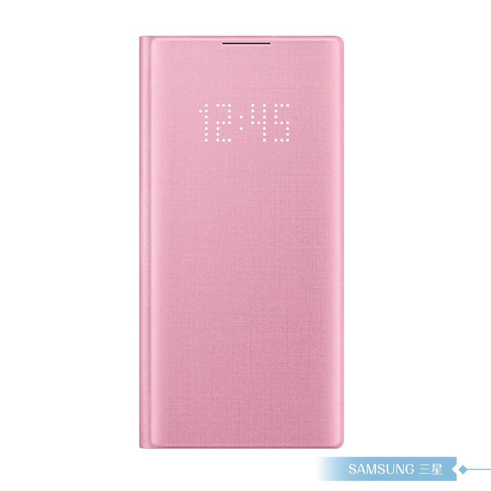 Samsung三星 原廠Galaxy Note10 N970專用 LED皮革翻頁式皮套【公司貨】- 粉紅