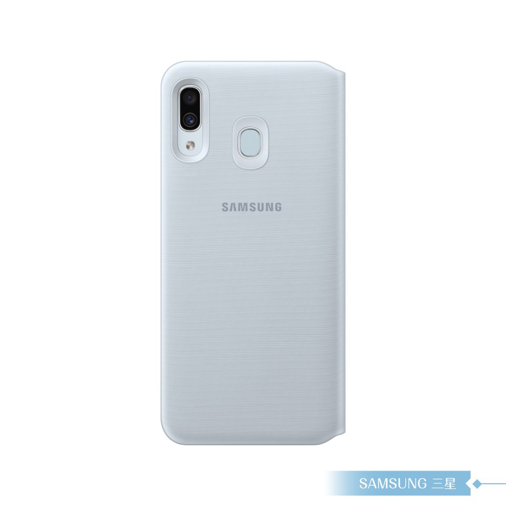 Samsung三星 原廠Galaxy A30專用 皮革翻頁式皮套【盒裝公司貨】- 白色