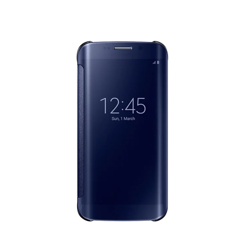 Samsung Galaxy S6 edge Clear View 原廠感應皮套-黑色(贈防爆保護貼)