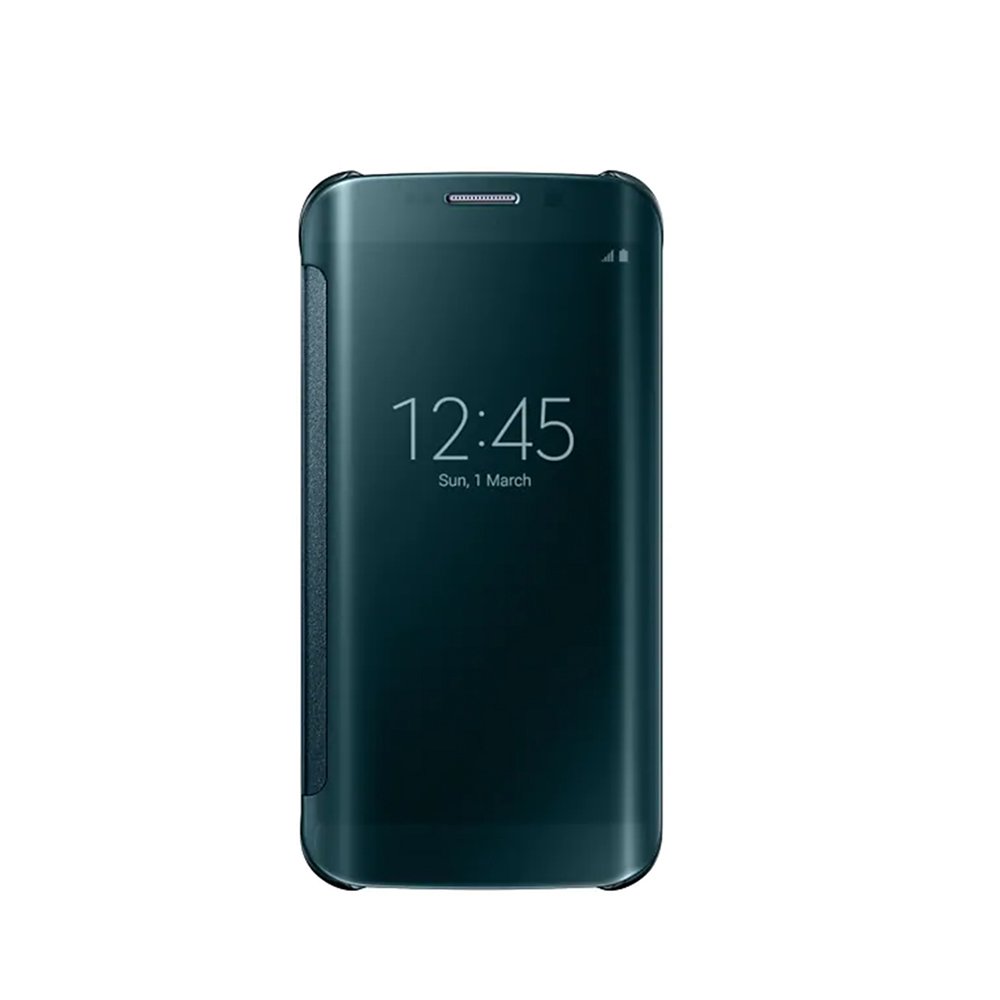 Samsung Galaxy S6 edge Clear View 原廠感應皮套-綠色(贈防爆保護貼)