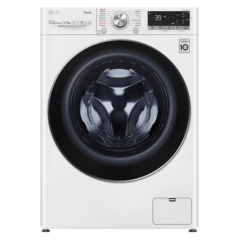 【LG/樂金】 13公斤WiFi滾筒窄身洗衣機(蒸洗脫烘) WD-S13VDW 冰磁白 ★含安裝定位