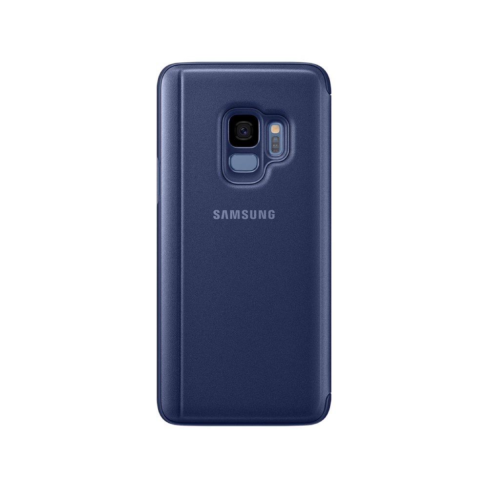SAMSUNG Galaxy S9 Clear View 原廠全透視感應皮套-藍色(立架式)