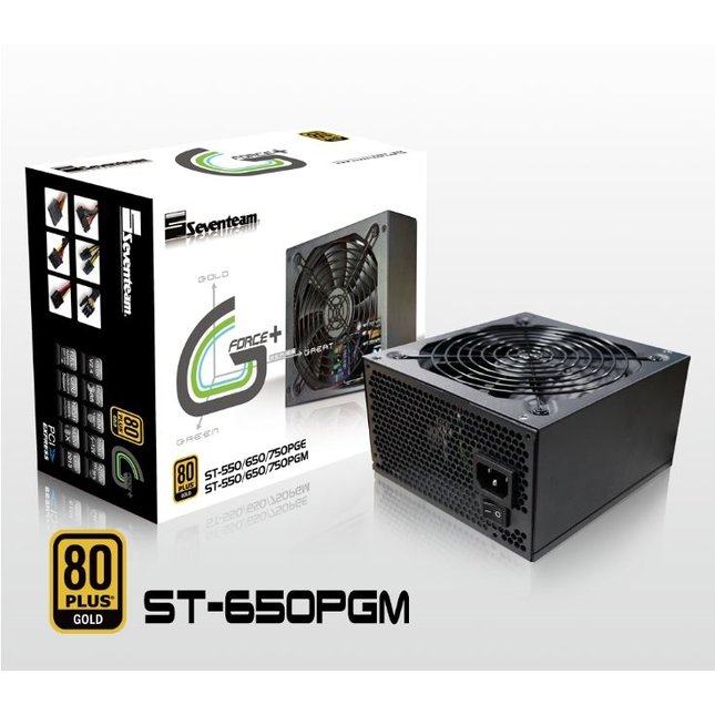 【Seventeam】七盟 650W ST-650PGM 80+ 金牌電源供應器(直出線)