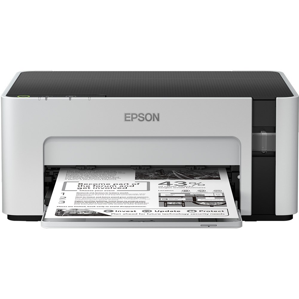 【加購T03Q原廠填充墨水二黑】EPSON M1120 黑白高速WIFI連續供墨印表機