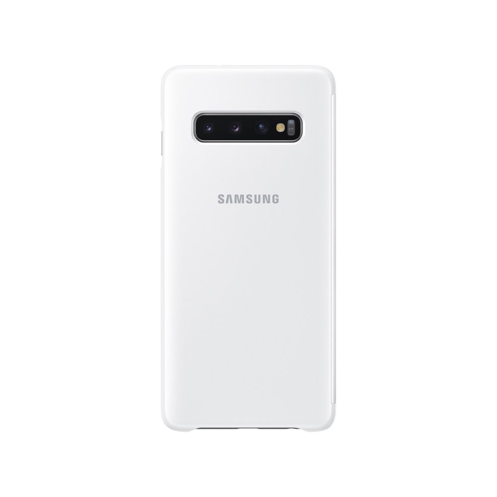 SAMSUNG Galaxy S10 Clear View 原廠全透視感應皮套-白色(再送原廠S10智能背蓋)