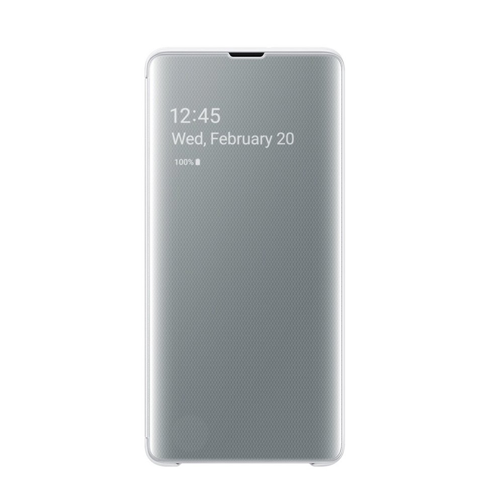 SAMSUNG Galaxy S10+ Clear View 原廠全透視感應皮套-白色(原廠公司貨)