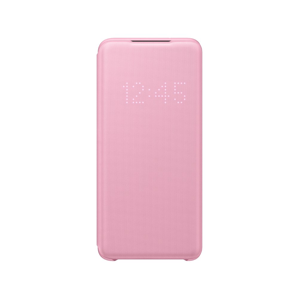 SAMSUNG Galaxy S20 原廠 LED 皮革翻頁式皮套-粉色(台灣公司貨)