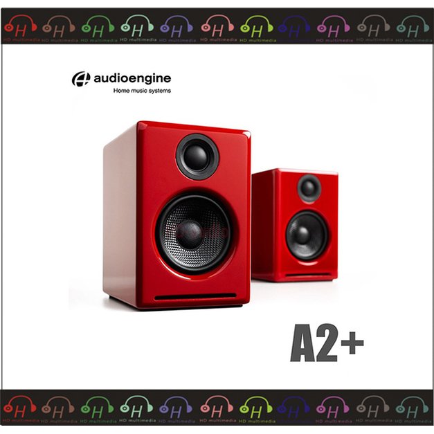 現貨!弘達影音多媒體 Audioengine A2+ 主動式立體聲藍牙書架喇叭/3.5mm/RCA/藍芽紅色