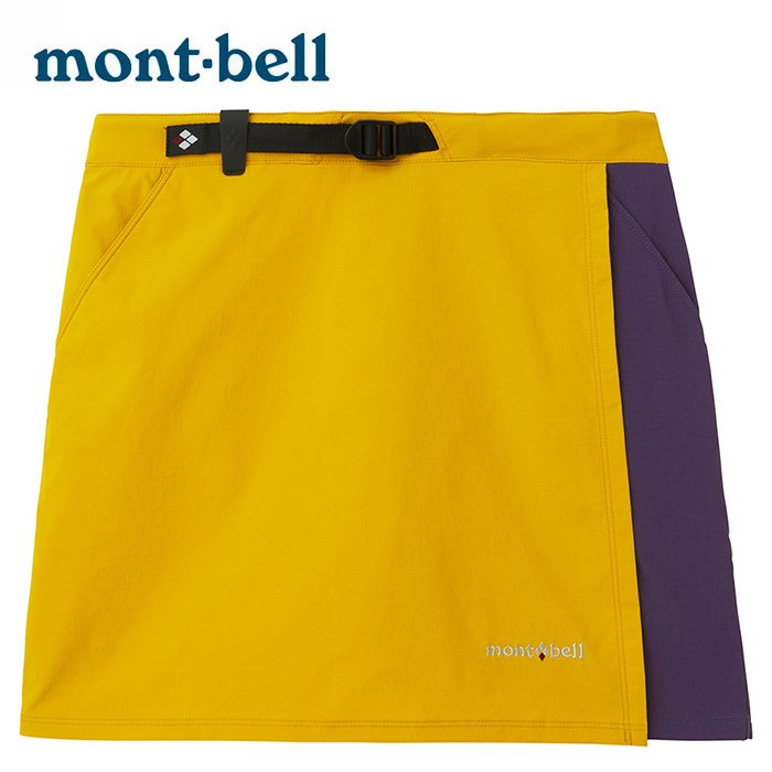【Mont-bell 日本】STRETCH OD WRAP SHORTS 褲裙/短褲 女 芥黃/葡紫 (1105583)