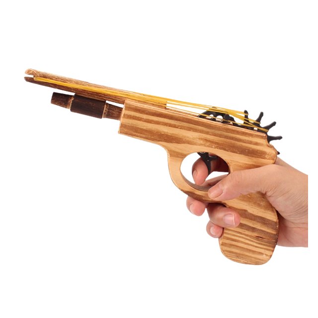 【Q禮品】A5629 橡皮筋手槍 木頭玩具槍 手作玩具 復古玩具手槍 橡皮筋槍 射擊玩具 贈品禮品