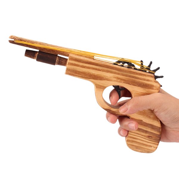 【Q禮品】A5629 橡皮筋手槍 木頭玩具槍 手作玩具 復古玩具手槍 橡皮筋槍 射擊玩具 贈品禮品
