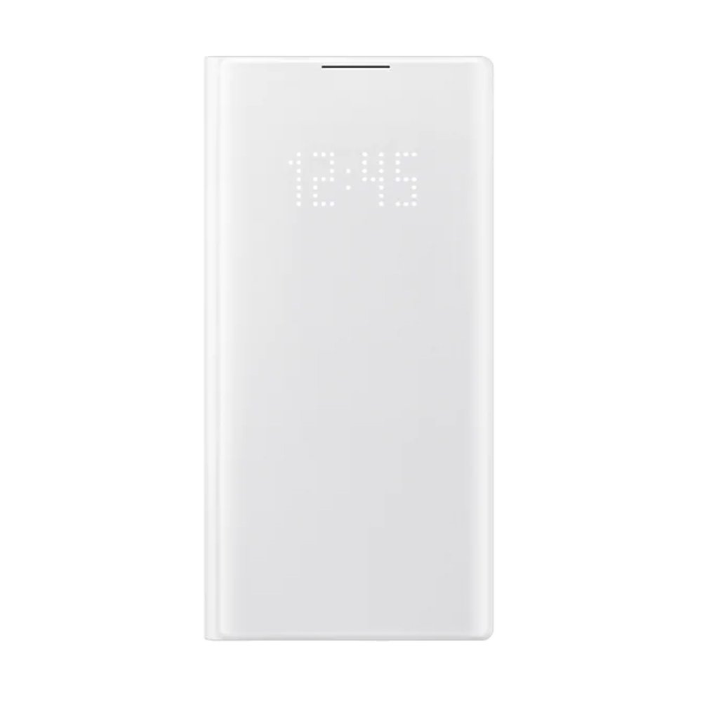 SAMSUNG GALAXY Note10 LED 原廠皮革翻頁式皮套-白色(公司貨-盒裝)