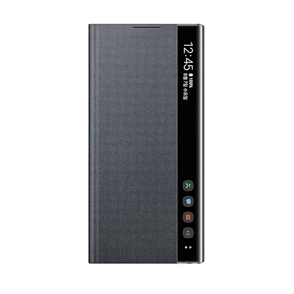 SAMSUNG GALAXY Note10 Clear View 原廠全透視感應皮套-黑色(公司貨-盒裝)