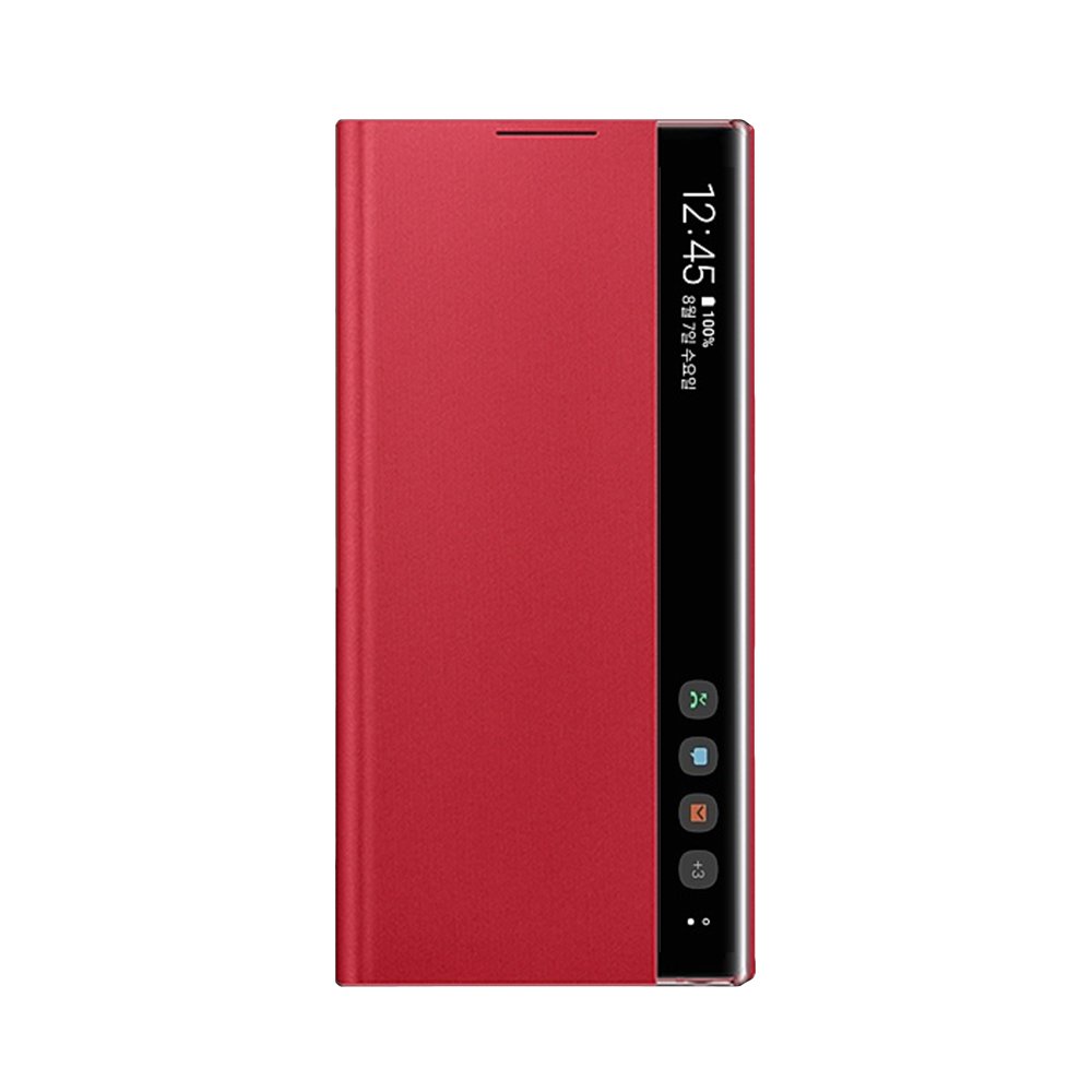 SAMSUNG GALAXY Note10 Clear View 原廠全透視感應皮套-紅色(公司貨-盒裝)