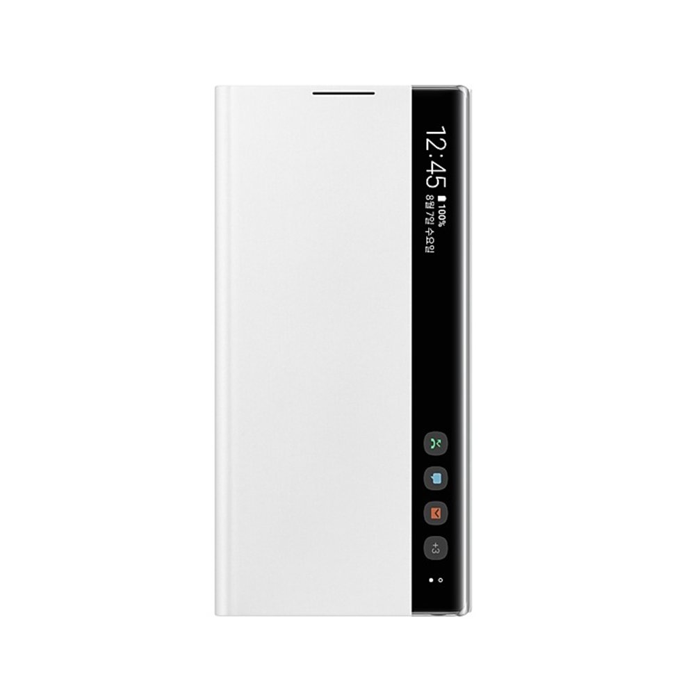 SAMSUNG GALAXY Note10 Clear View 原廠全透視感應皮套-白色(公司貨-盒裝)