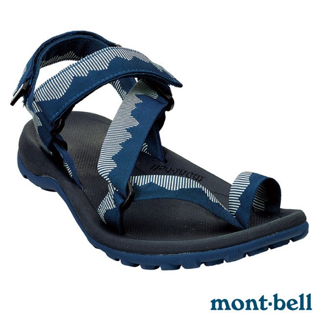 【 mont bell 日本】中性 comfort sandals 夾腳涉水涼鞋 夾趾水陸兩用鞋 海灘拖鞋 aqua gripper 特強抗滑大底 織帶可調 1129559 blbk 藍�