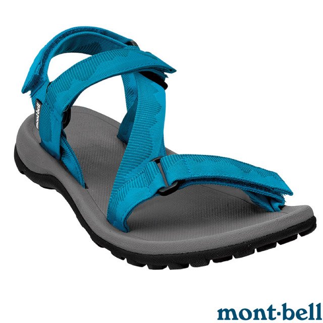 【 mont bell 日本】中性 comfort sandals 三點可調涉水涼鞋 水陸兩用鞋 海灘拖鞋 aqua gripper 特強抗滑大底 1129558 pebl 孔雀藍
