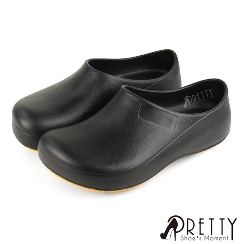 【Pretty】男女 廚師鞋 工作鞋 半拖鞋 包頭拖鞋 防水 台灣製 N-01829