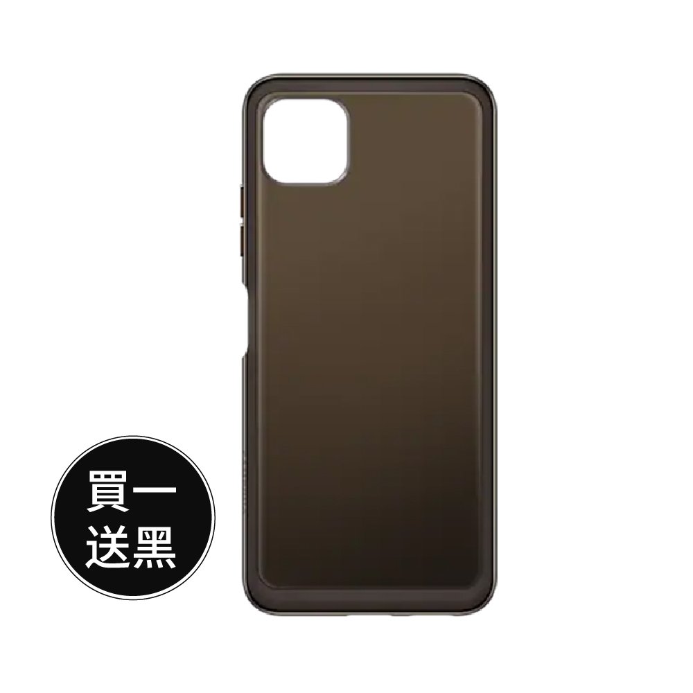 【買一送一】SAMSUNG Galaxy A22 5G 原廠輕薄透視背蓋 (EF-QA226) - 黑色+黑色