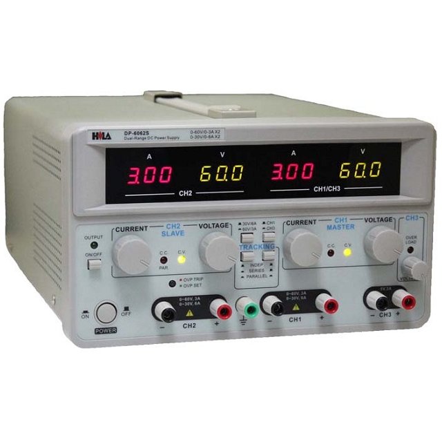 產品名稱 : 雙量程雙輸出直流電源供應器 型號 : DP-6062S