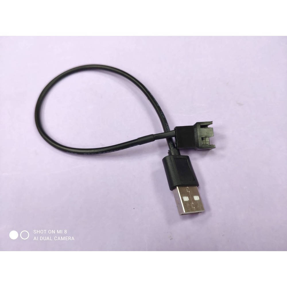 風扇電源轉接線(大4/3PIN/4PIN PWM轉USB) (供電俠3)線長30CM