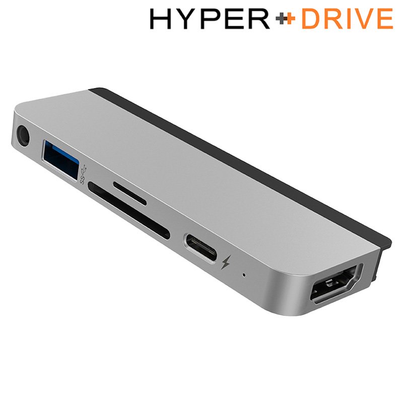 HyperDrive 6-in-1 iPad Pro USB-C Hub HD319B 集線器 銀色 太空灰