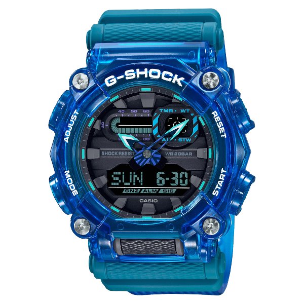 casio 卡西歐 ga 900 skl 2 a g shock 系列 幻象音浪雙顯手錶 藍 47 1 mm