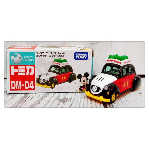 =海神坊=日本原裝空運 TAKARA TOMY 多美小汽車 迪士尼 DM-04 米奇 金龜車 玩具車收藏擺飾 合金模型車