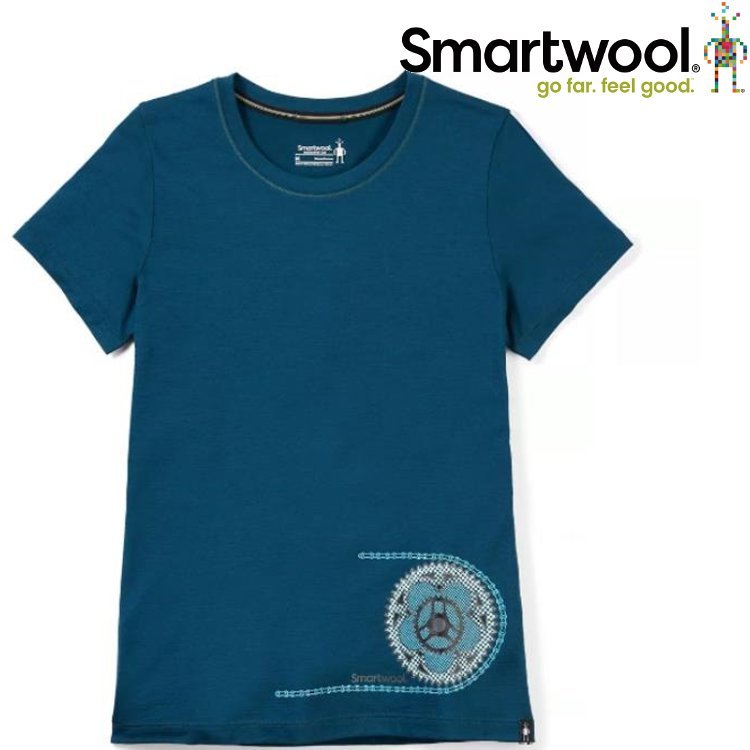 smartwool merino sport 150 女款美麗諾羊毛 t 恤 旋轉齒輪 sw 016543 g 74 暮光藍