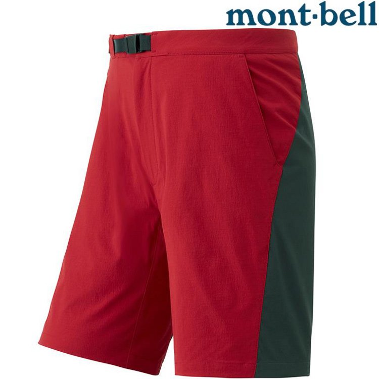 mont bell o d shorts 男款登山短褲 休閒彈性短褲 1105670 pa dc 椒紅 炭灰