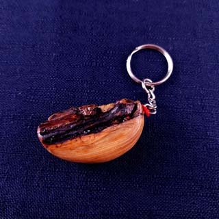 台灣紅檜瘤吊飾鑰匙圈W115.原木