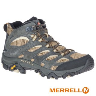 MERRELL MOAB 3 MID 經典戶外中筒健行鞋 J036251【野外營】男 鐵灰/袋棕 GTX 登山鞋