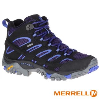 MERRELL MOAB 2 MID GTX 女登山鞋 ML12120【野外營】黑紫 防水 黃金大底 健行鞋