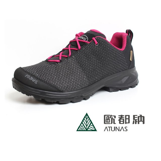 (登山屋)ATUNAS歐都納低筒登山健行鞋/防水鞋(A1GCCC09N黑桃紅/防水/透氣)