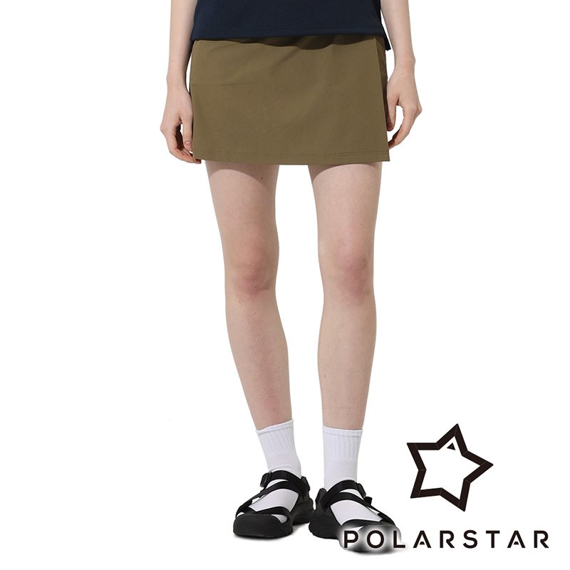 PolarStar 一片遮陽短裙『綠卡其』P22320 戶外 露營 休閒 運動 踏青 春夏 裙裝