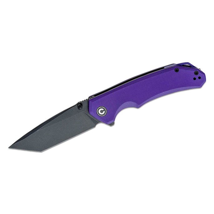 We Knife/Civivi Brazen Flipper 紫G10柄黑色Tanto刀尖折刀( D2鋼) -WEKNIFE C2023D